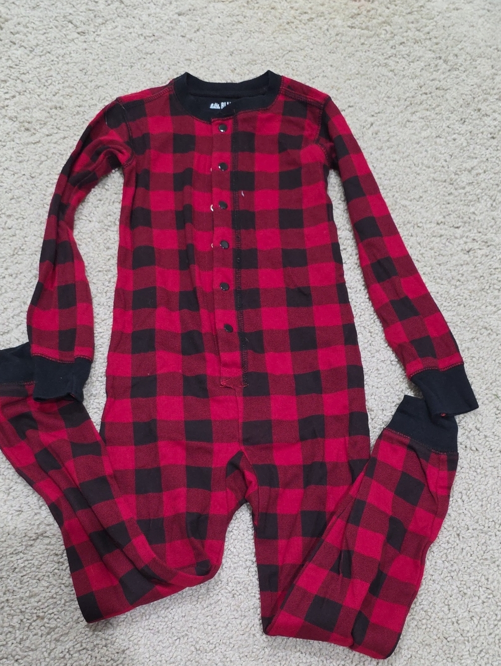4T Plaid Kids One-Piece Pajama